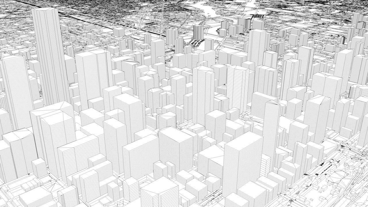 Chicago Streets Buildings Transport Sport Airports Ultimate 3D model_20