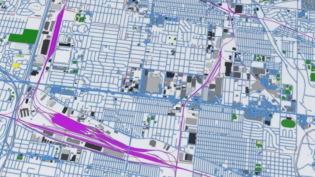 Chicago Streets Buildings Transport Sport Airports Ultimate 3D model_13