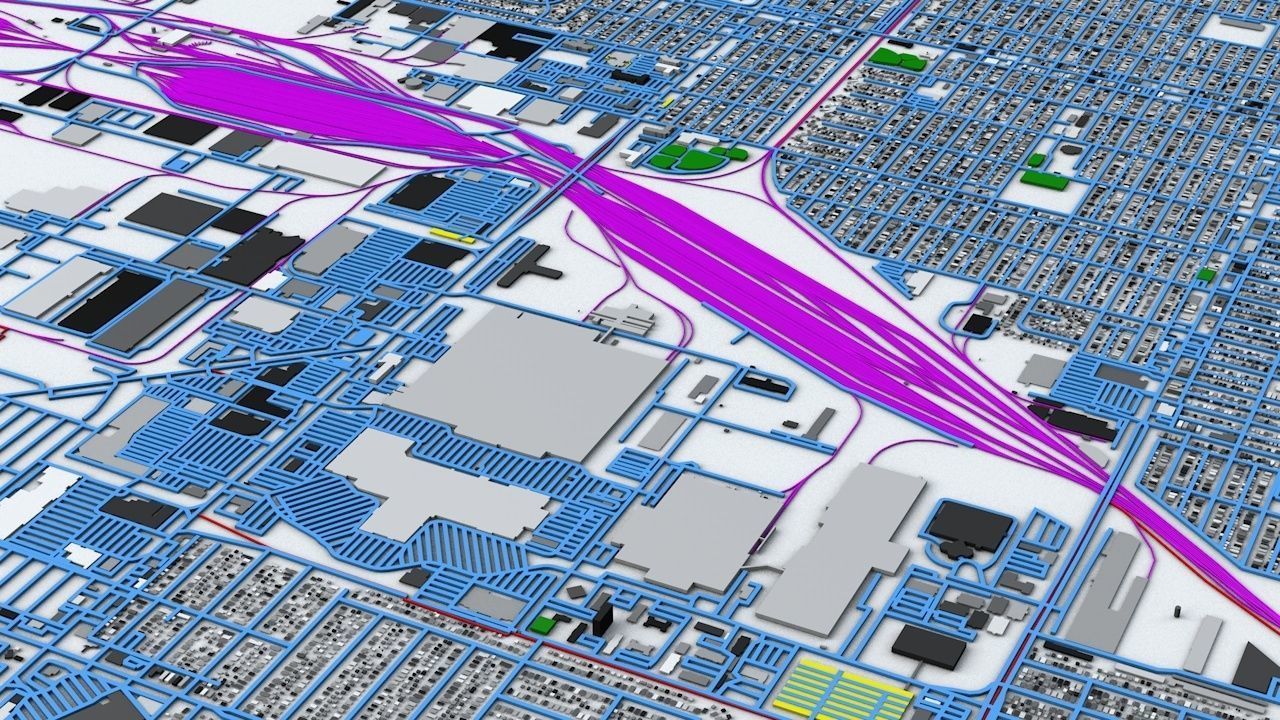 Chicago Streets Buildings Transport Sport Airports Ultimate 3D model_7