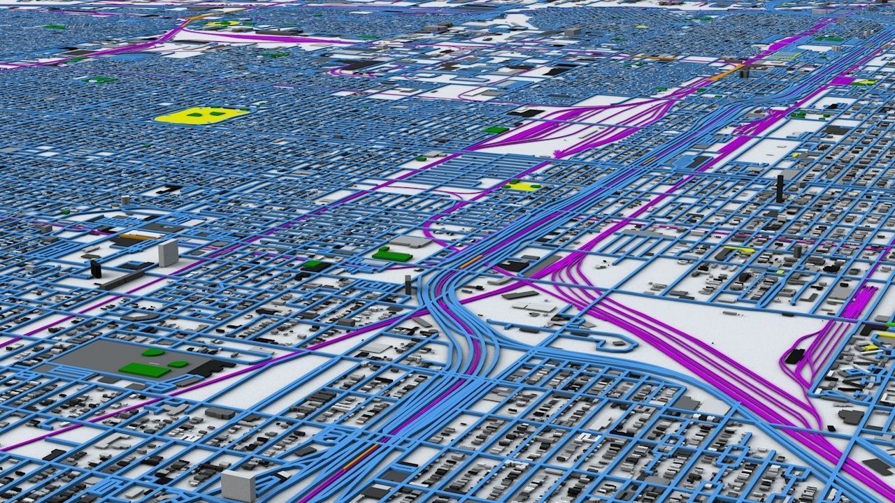 Chicago Streets Buildings Transport Sport Airports Ultimate 3D model_9