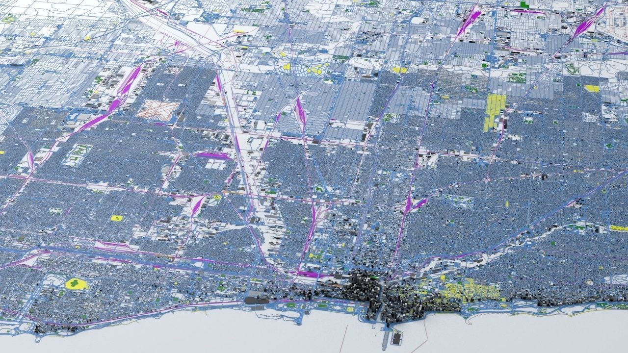 Chicago Streets Buildings Transport Sport Airports Ultimate 3D model_14