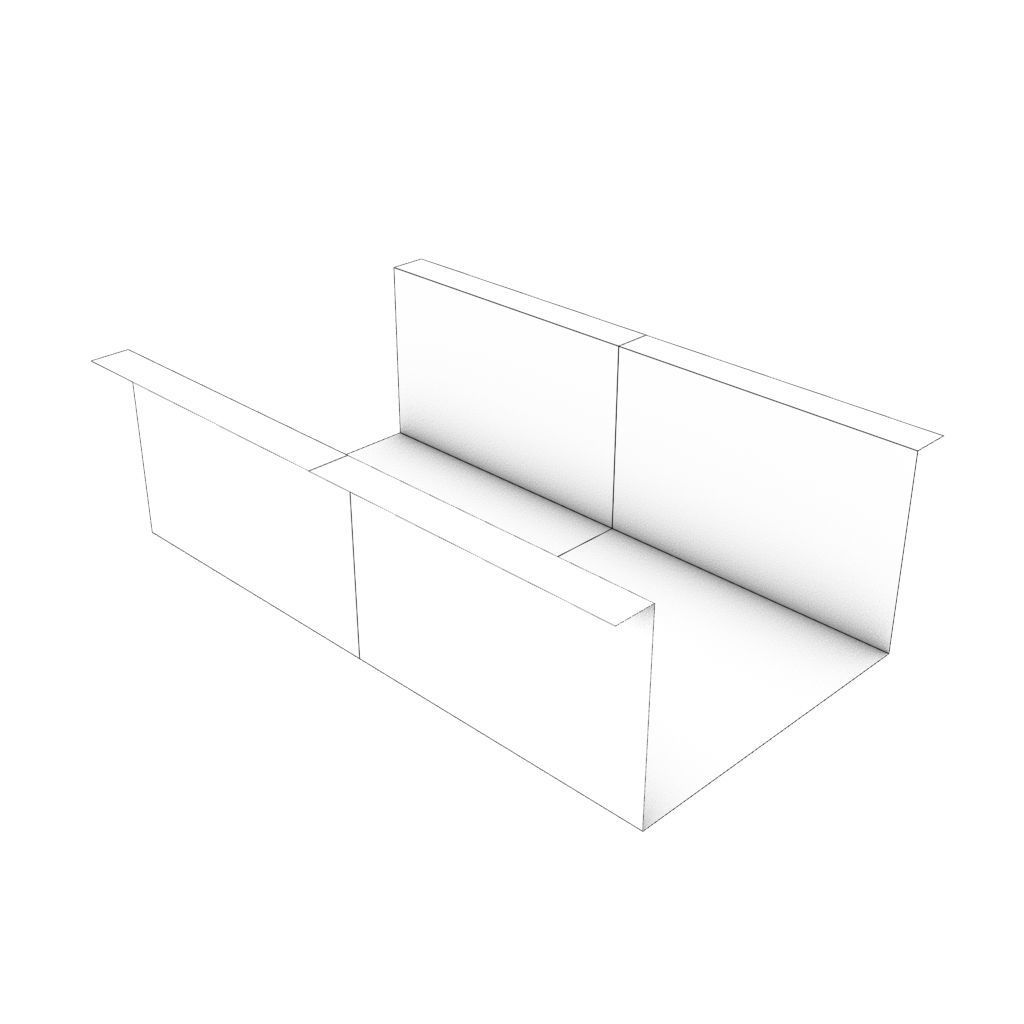 Mid Poly Roads Staircases and Bridges Pack Low-poly 3D model_60