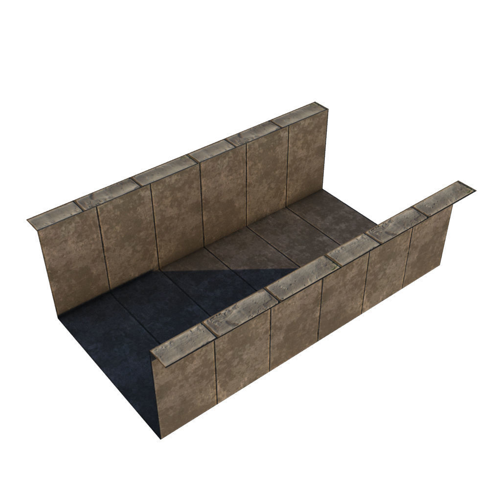 Mid Poly Roads Staircases and Bridges Pack Low-poly 3D model_61