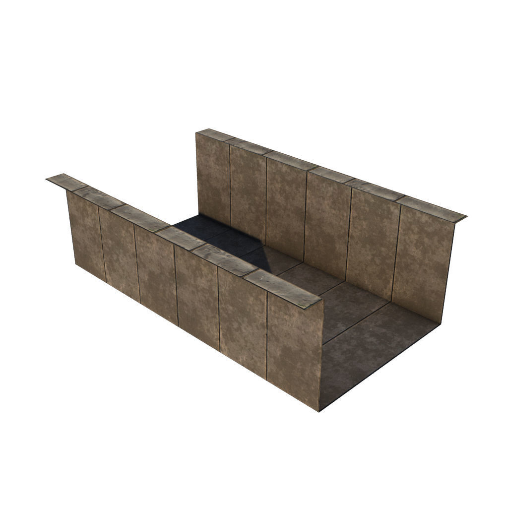 Mid Poly Roads Staircases and Bridges Pack Low-poly 3D model_59