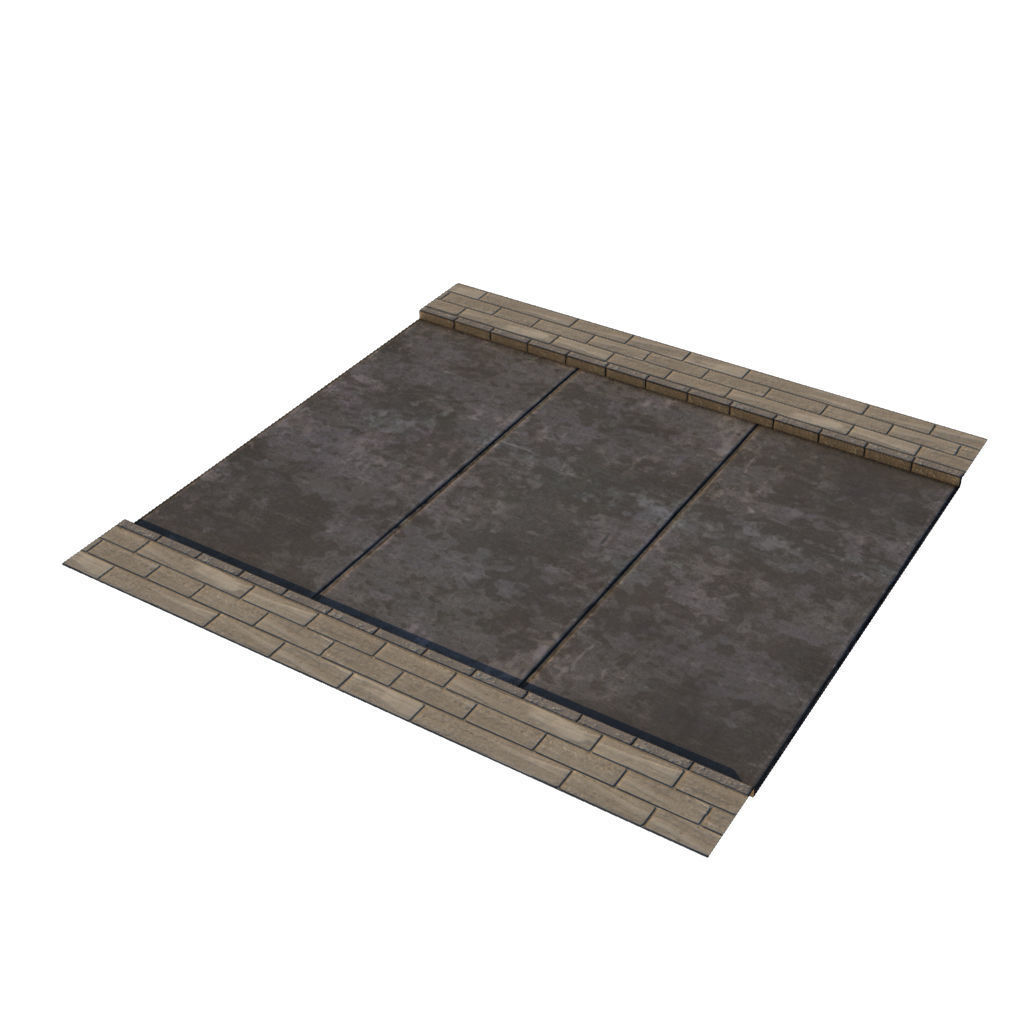 Mid Poly Roads Staircases and Bridges Pack Low-poly 3D model_13