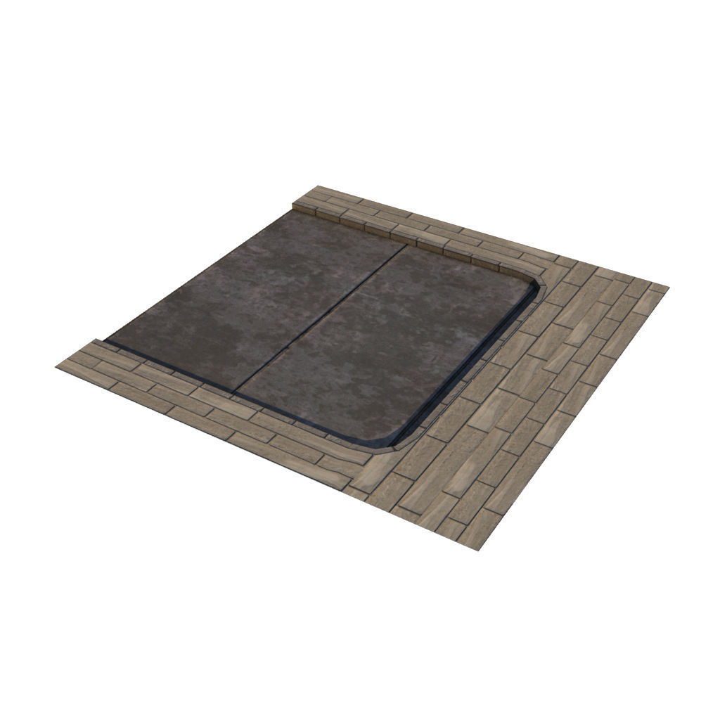 Mid Poly Roads Staircases and Bridges Pack Low-poly 3D model_7