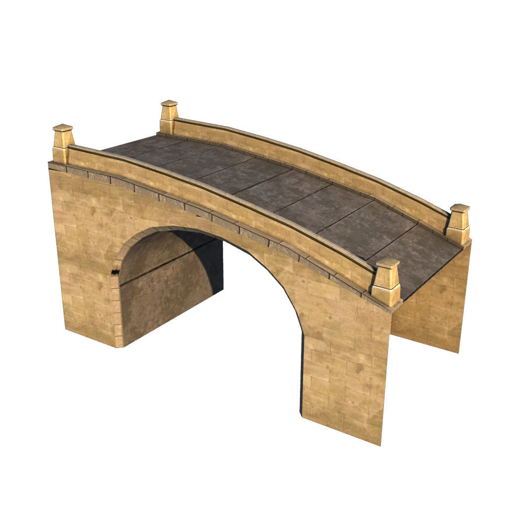 Mid Poly Roads Staircases and Bridges Pack Low-poly 3D model_51