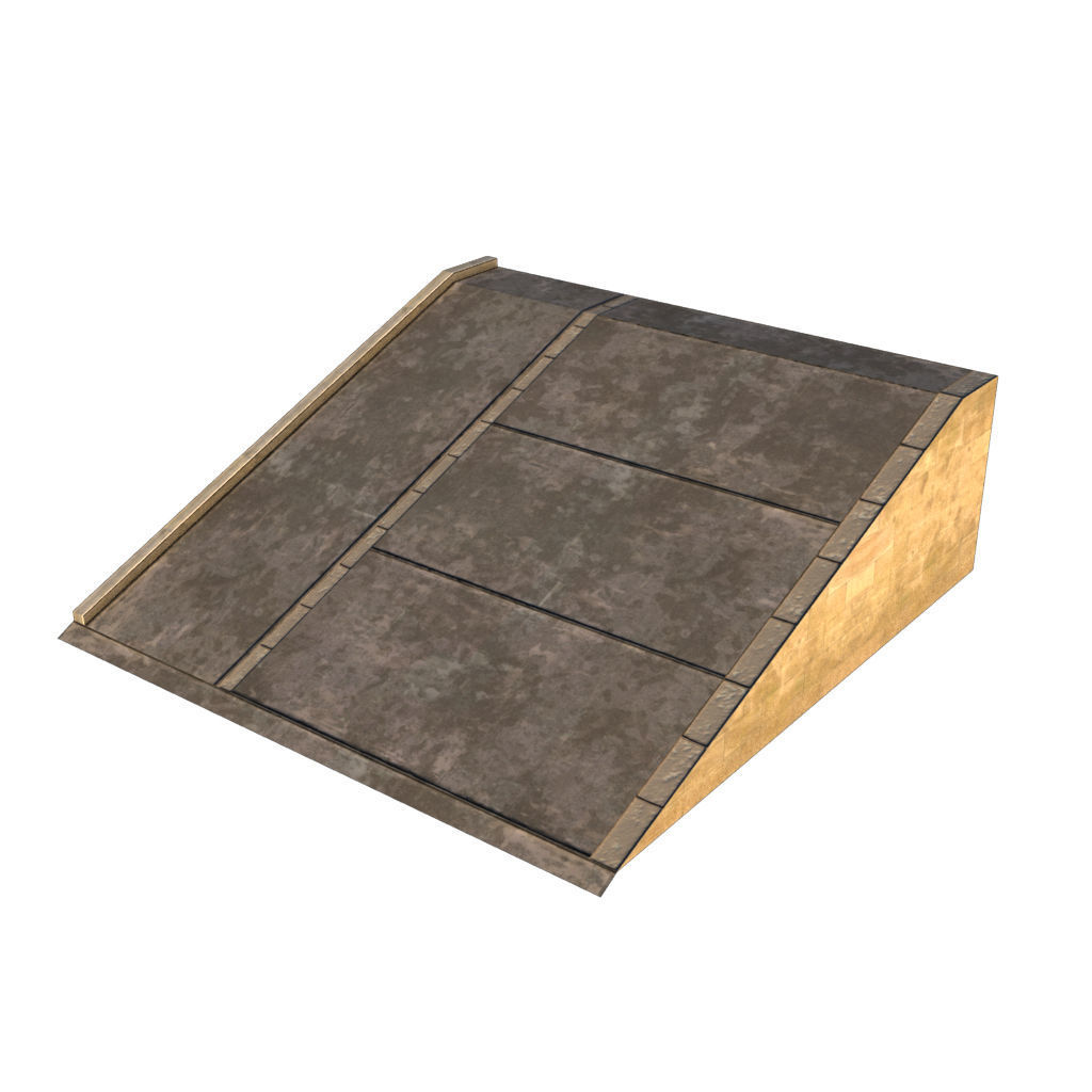 Mid Poly Roads Staircases and Bridges Pack Low-poly 3D model_45