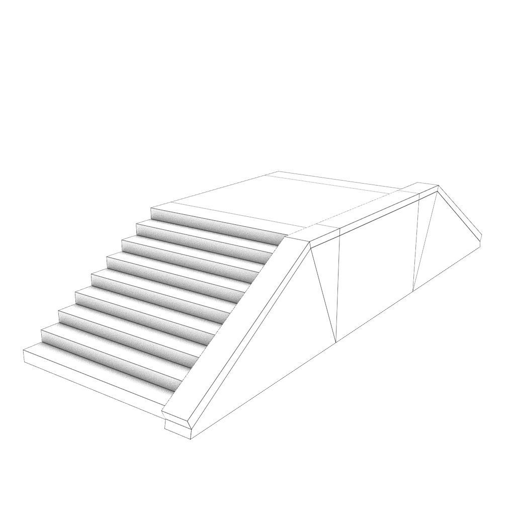 Mid Poly Roads Staircases and Bridges Pack Low-poly 3D model_22