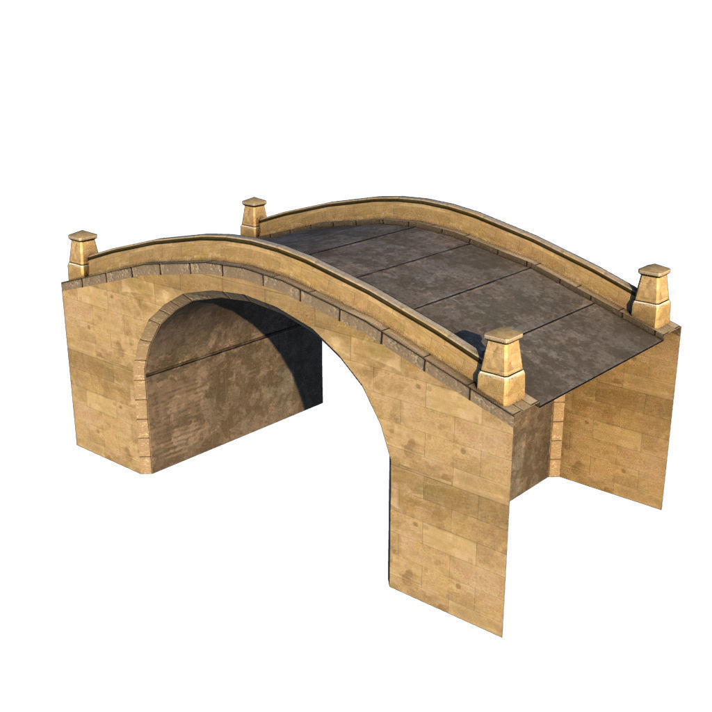Mid Poly Roads Staircases and Bridges Pack Low-poly 3D model_55