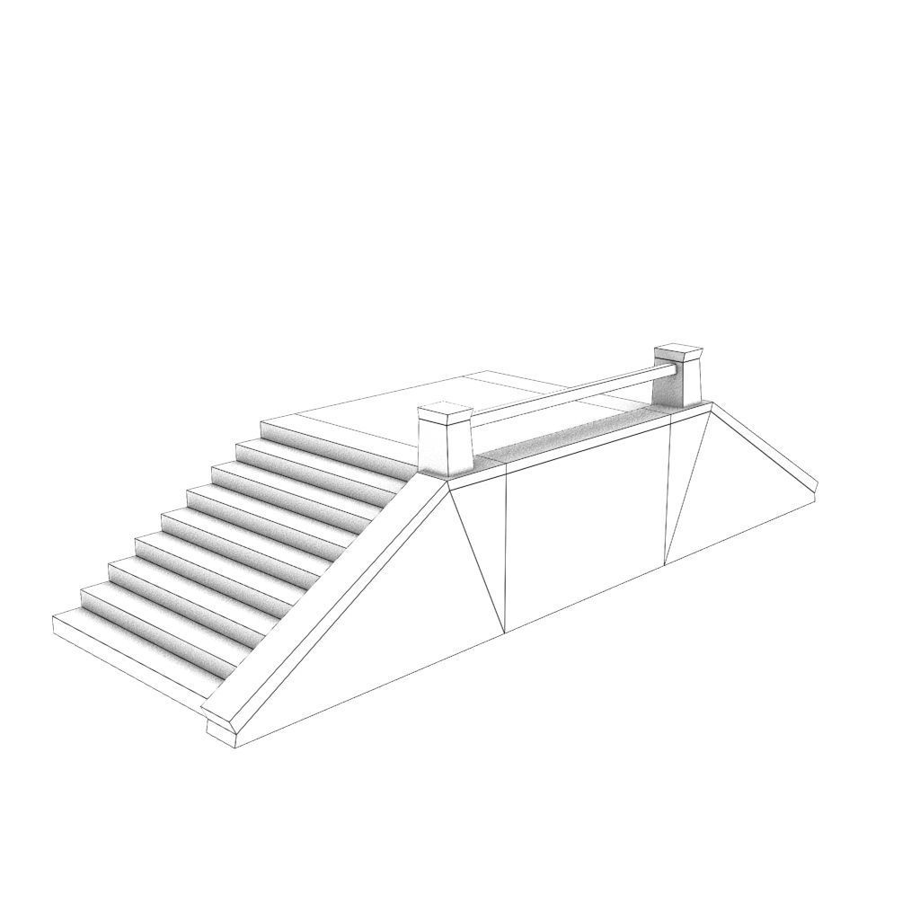 Mid Poly Roads Staircases and Bridges Pack Low-poly 3D model_26