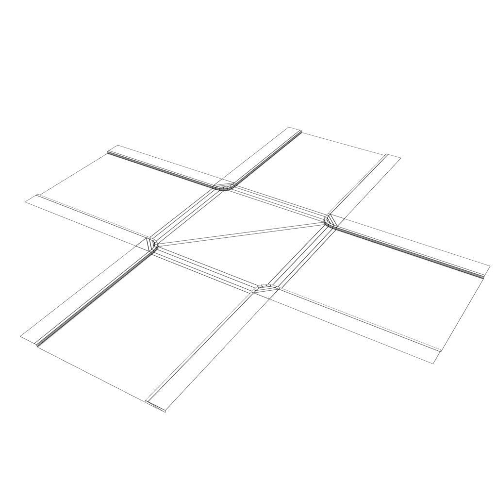 Mid Poly Roads Staircases and Bridges Pack Low-poly 3D model_10