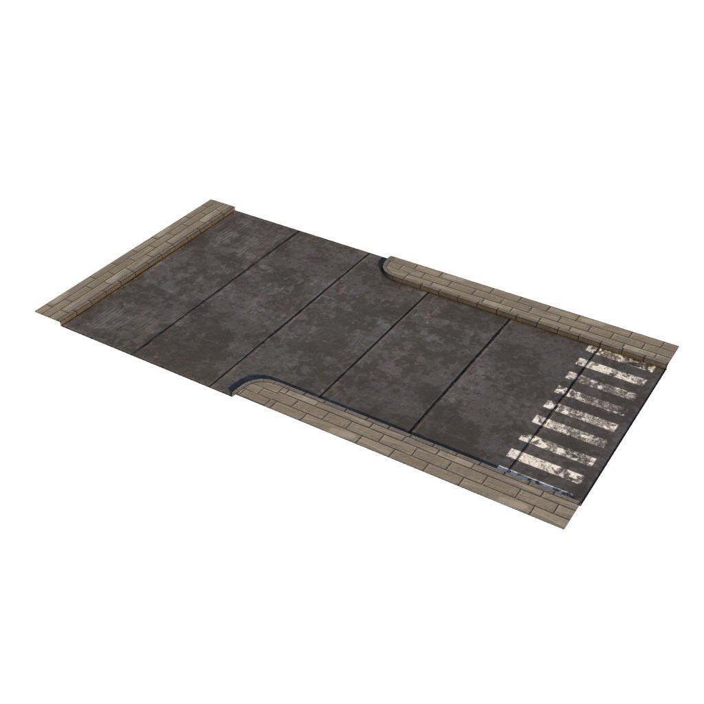 Mid Poly Roads Staircases and Bridges Pack Low-poly 3D model_5