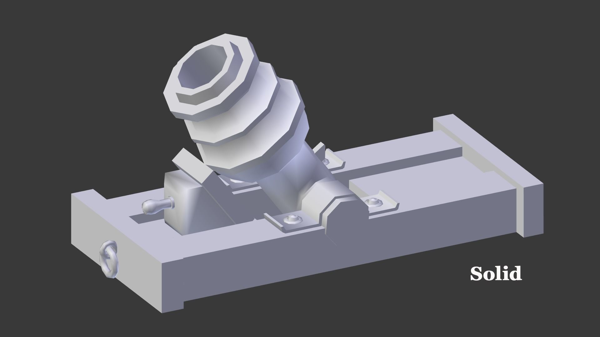 Ship howitzer cannon 64lb - 3D Model - Low-poly 3D model_41