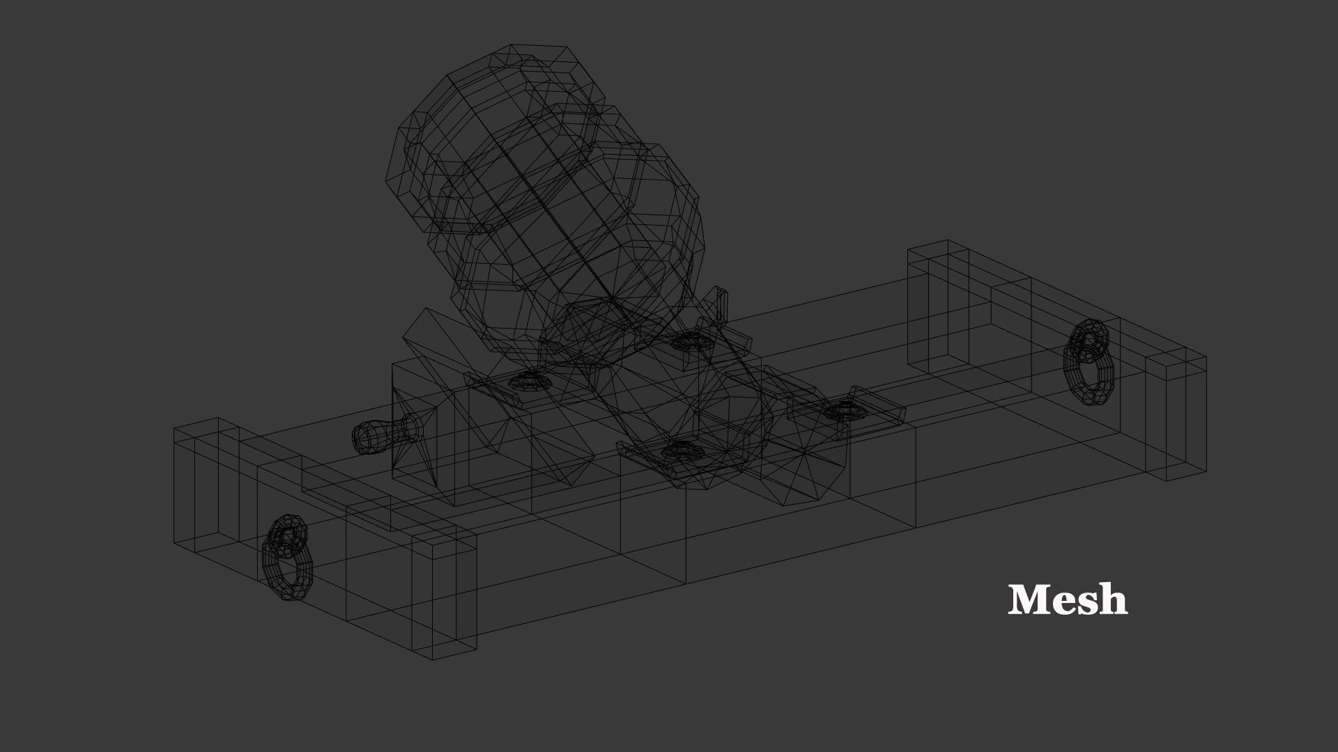 Ship howitzer cannon 64lb - 3D Model - Low-poly 3D model_40