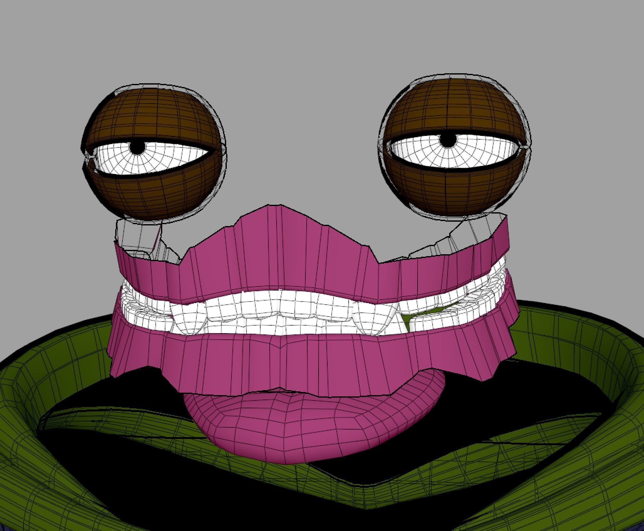 Dog Character Toon Style with blendshapes 3D model_7