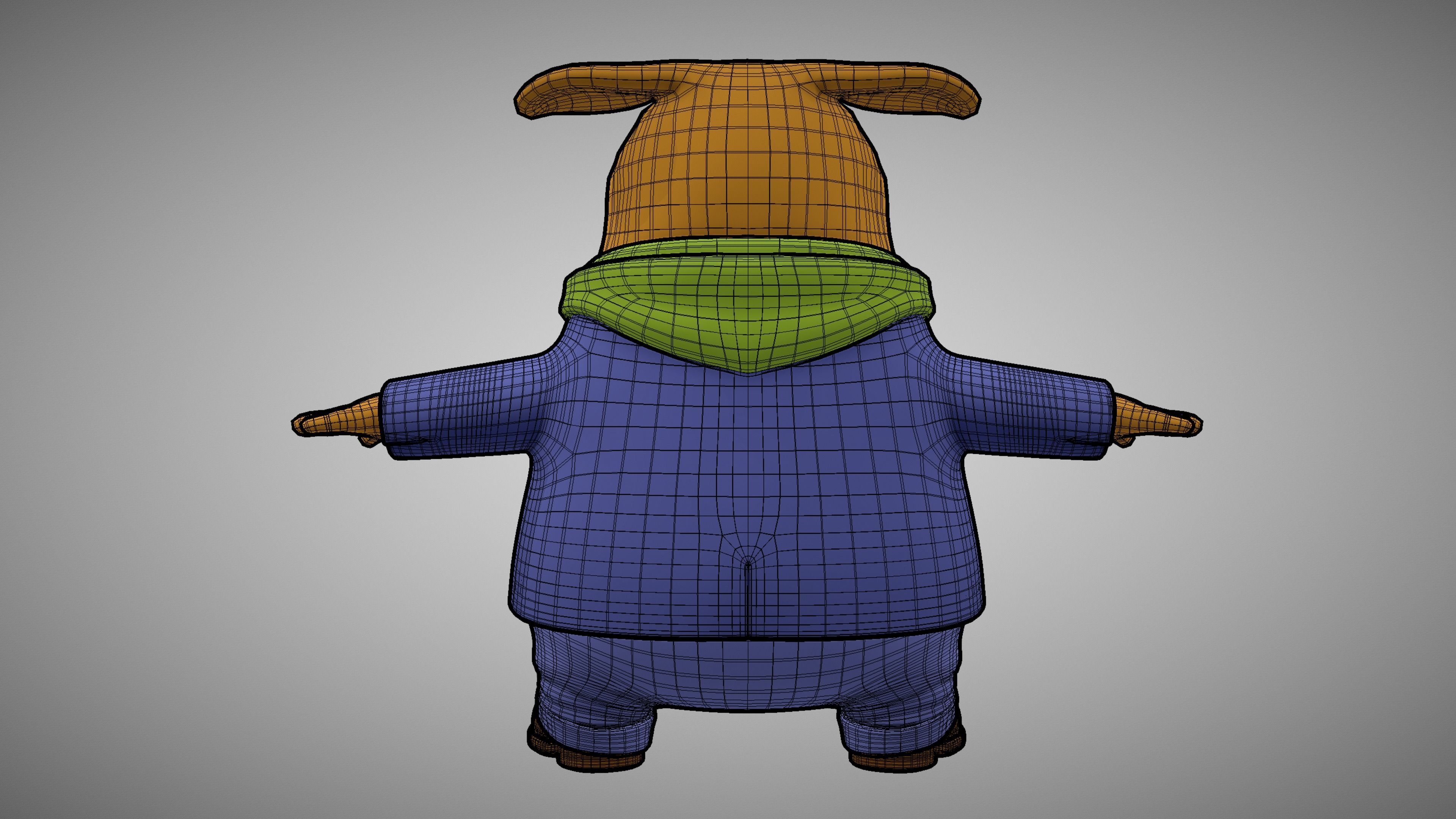 Dog Character Toon Style with blendshapes 3D model_6