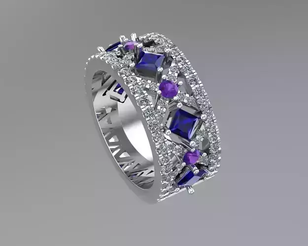 Princess diamond golden rings NN123