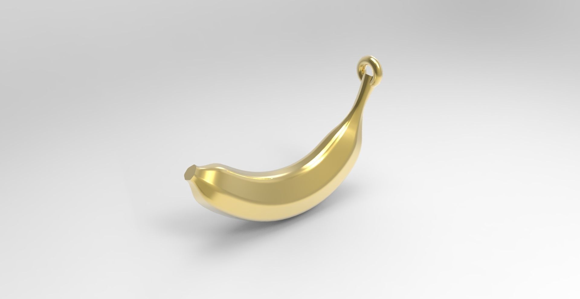 Banana pendant 3D print model_3