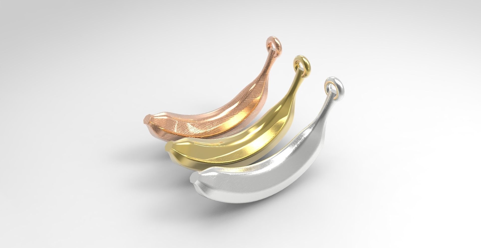 Banana pendant 3D print model_1