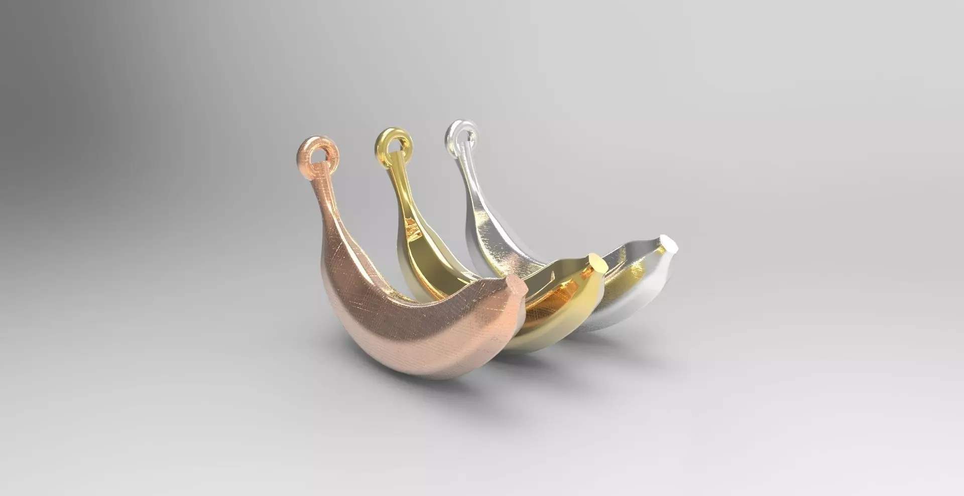 Banana pendant 3D print model_0