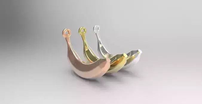 Banana pendant 3D print model