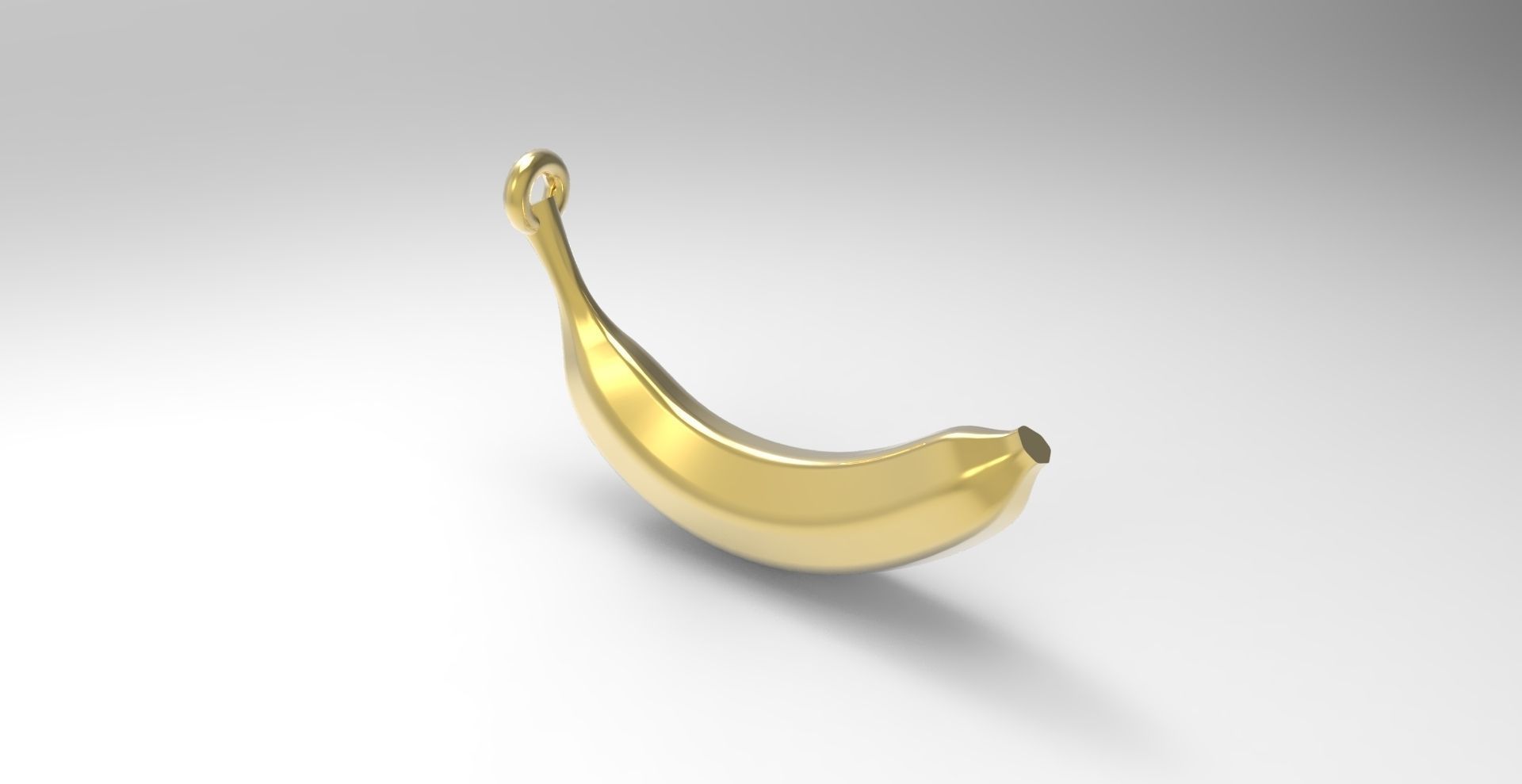 Banana pendant 3D print model_6