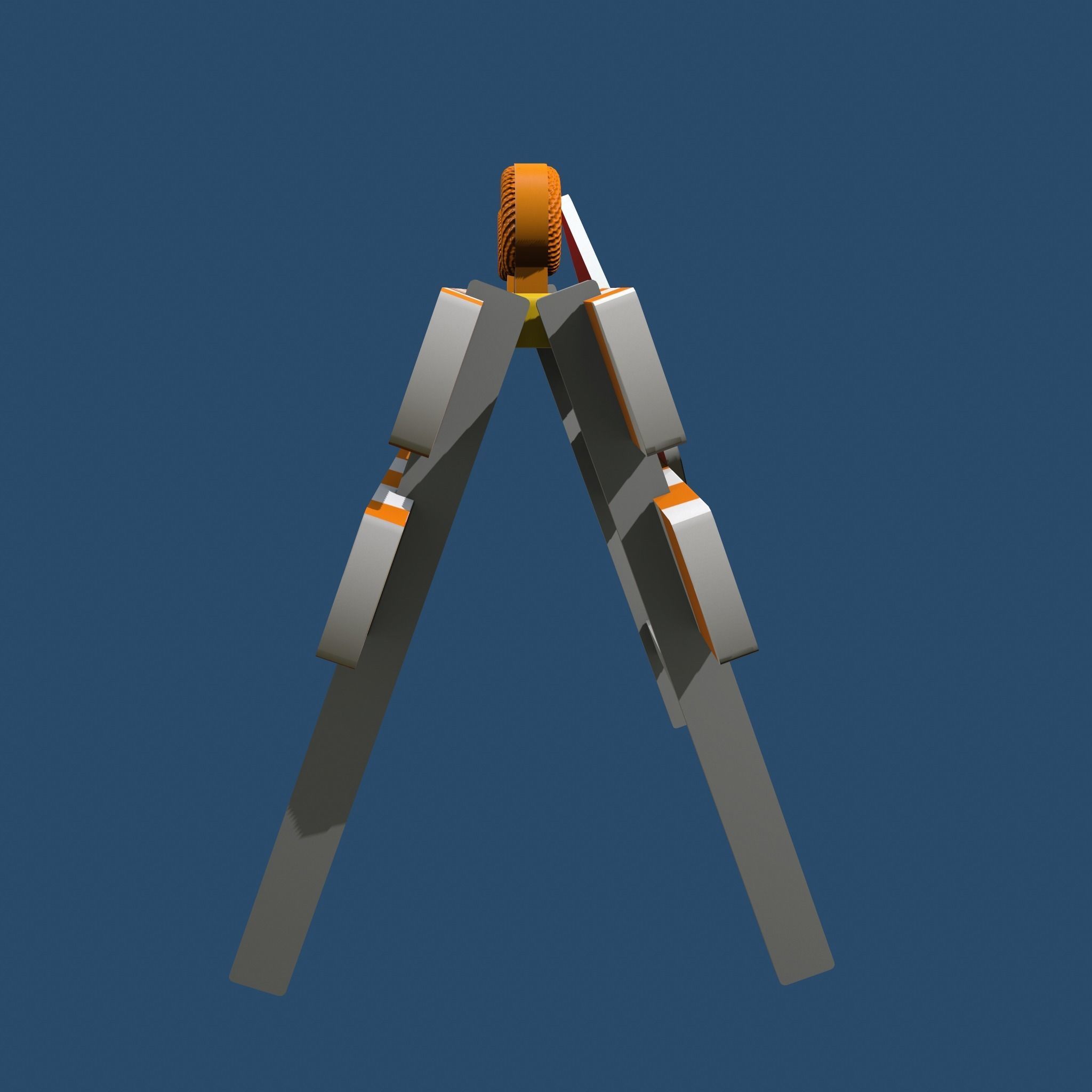 Traffic Alert Road Block Sign Free low-poly 3D model_9