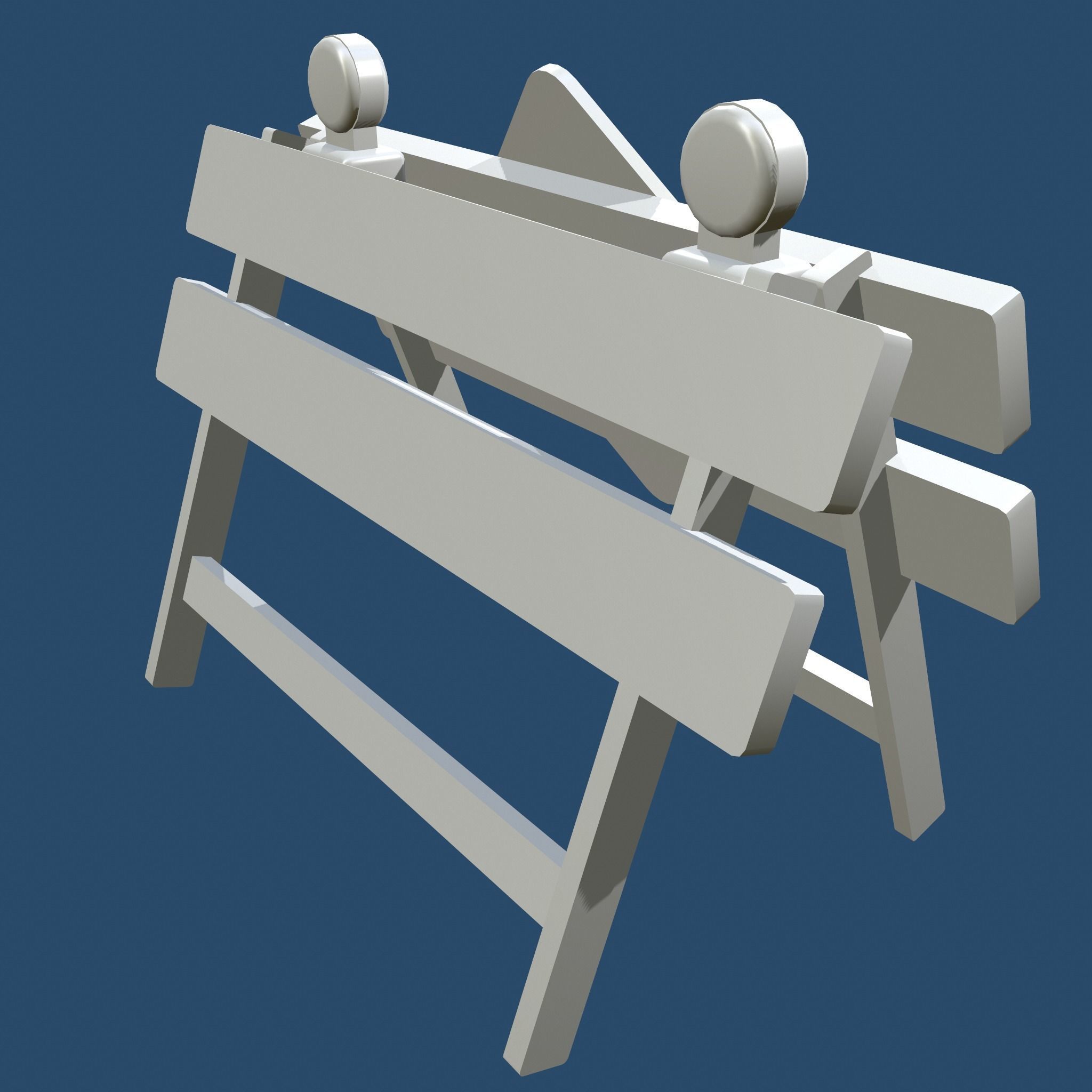 Traffic Alert Road Block Sign Free low-poly 3D model_13