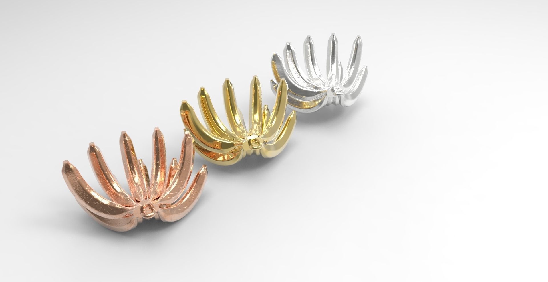 Bananas bunch 3D print model_1