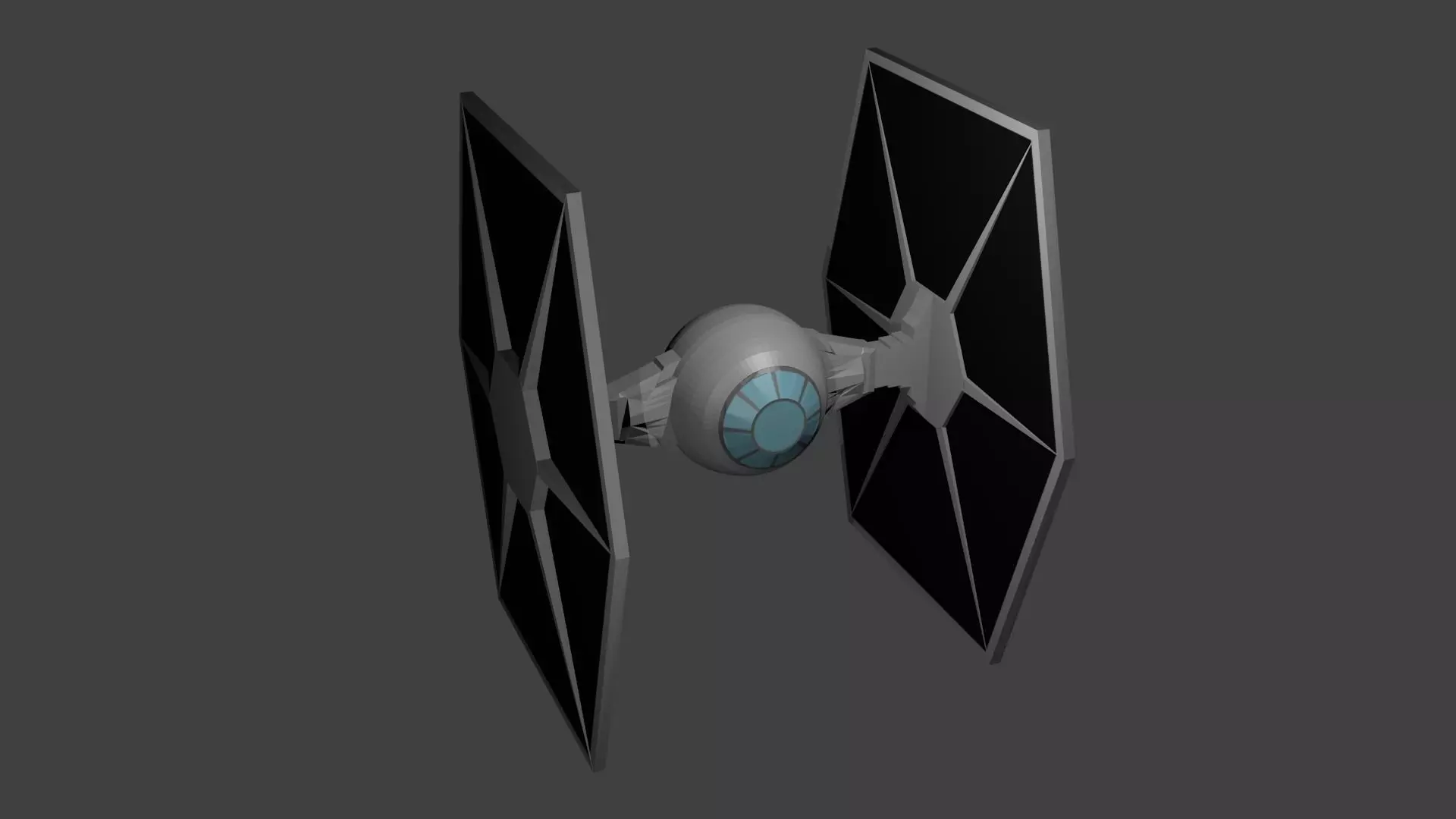 Star Wars Tie fighter model Low-poly 3D model_0