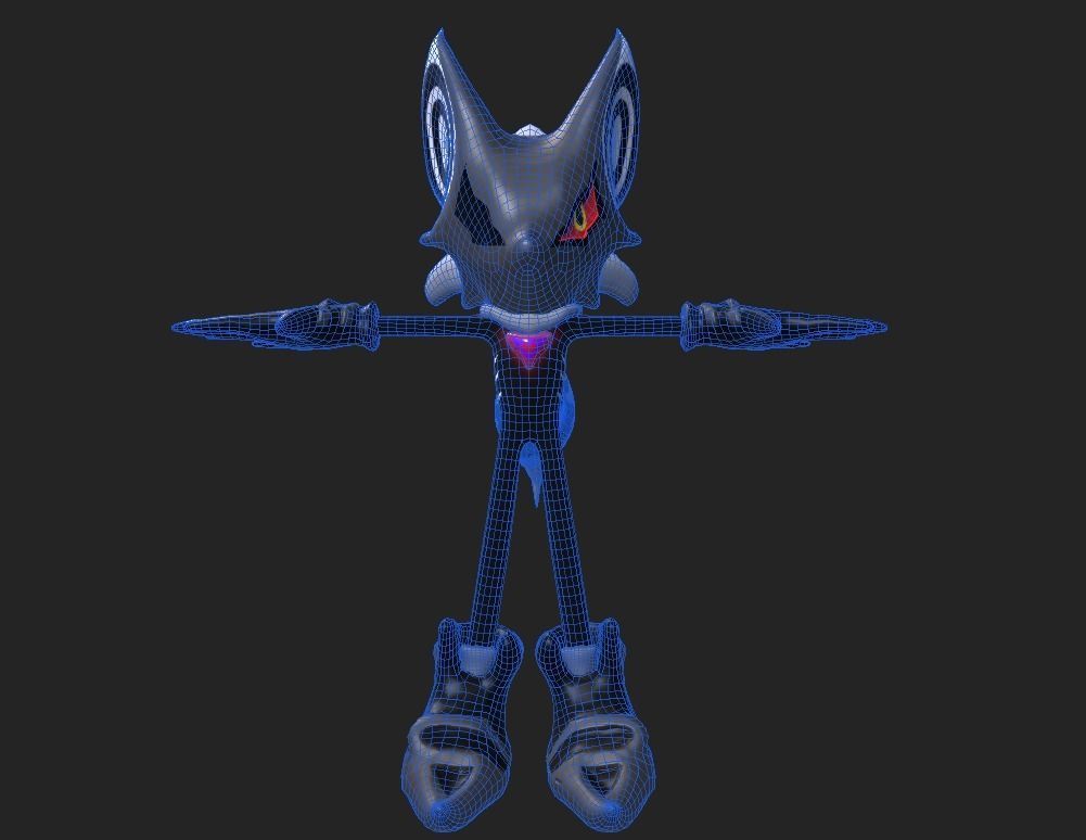 Infinite reworked Sonic Forces Character Free low-poly 3D model_3
