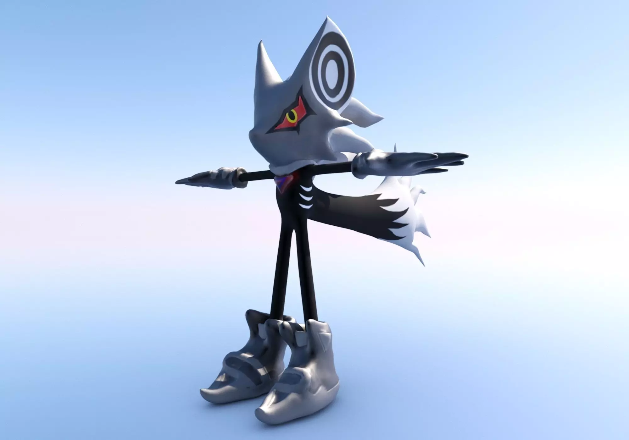 Infinite reworked Sonic Forces Character Free low-poly 3D model_0