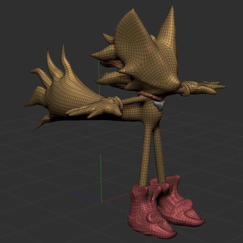 Infinite reworked Sonic Forces Character Free low-poly 3D model_19