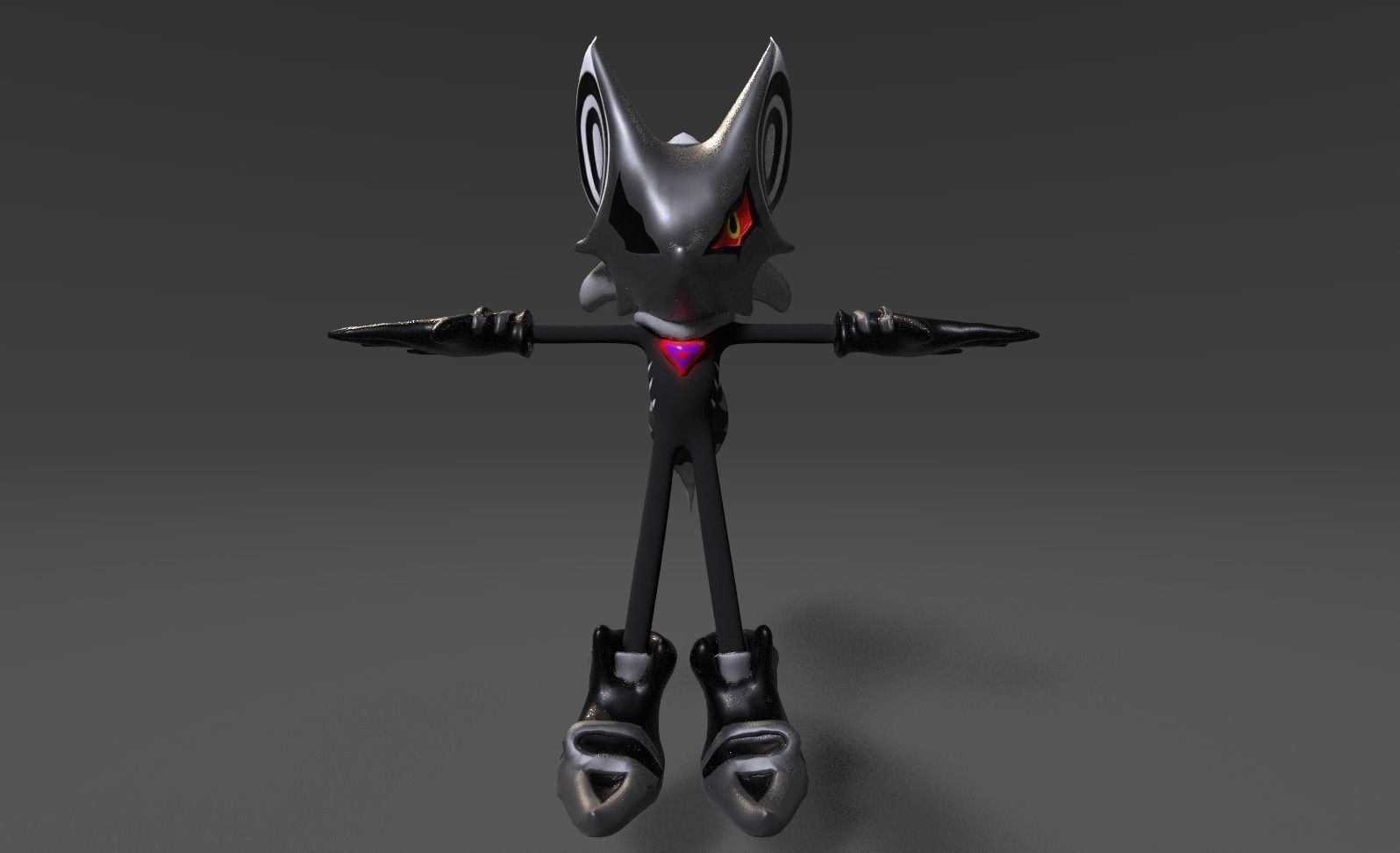 Infinite reworked Sonic Forces Character Free low-poly 3D model_2