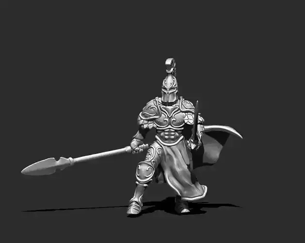 knight 3D print model - champion 35mm scale 3D print model