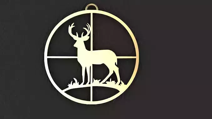 The Hunter deer in circle