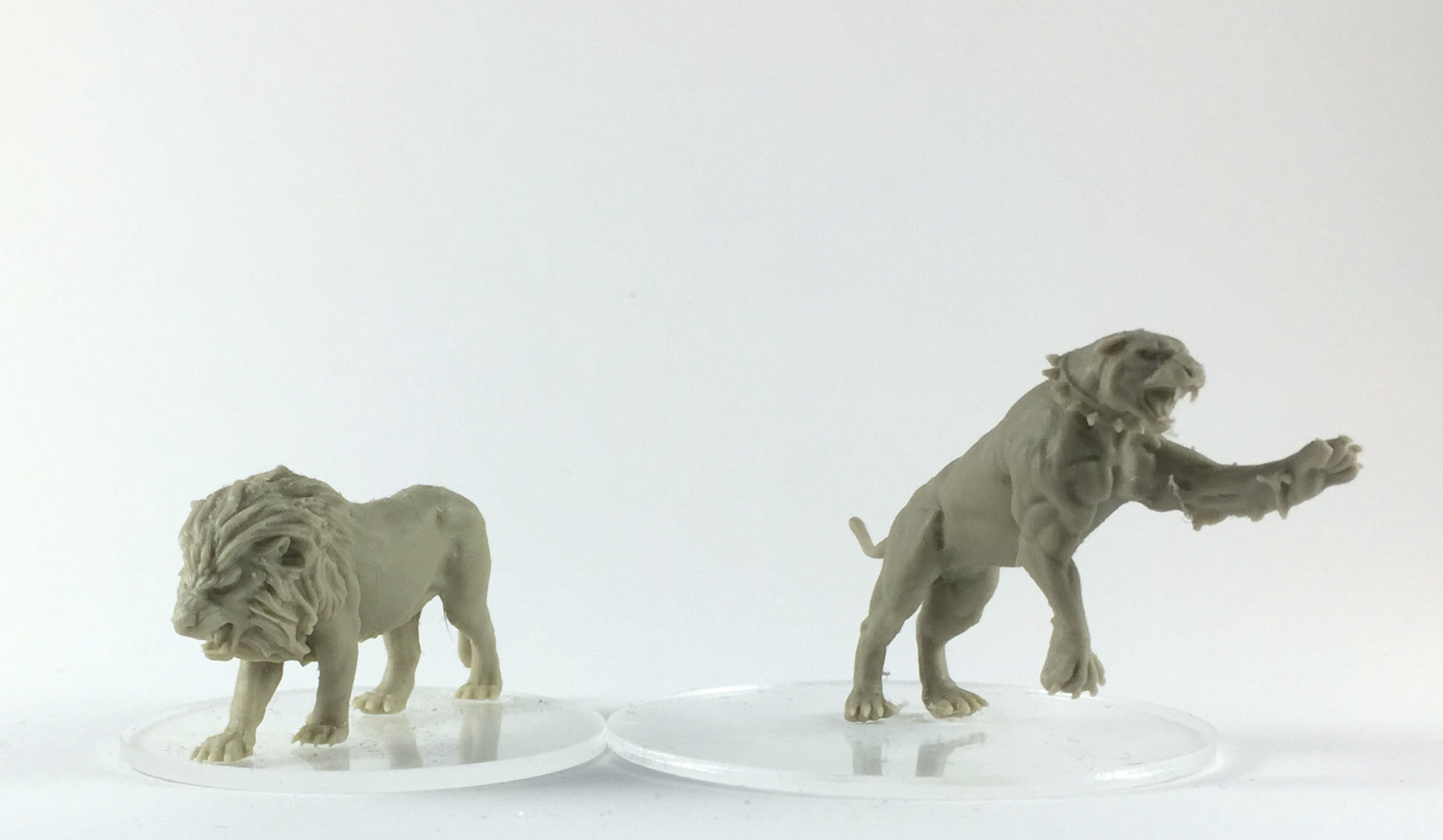 tiger and lion 3D 35mm scale 3D print model_6
