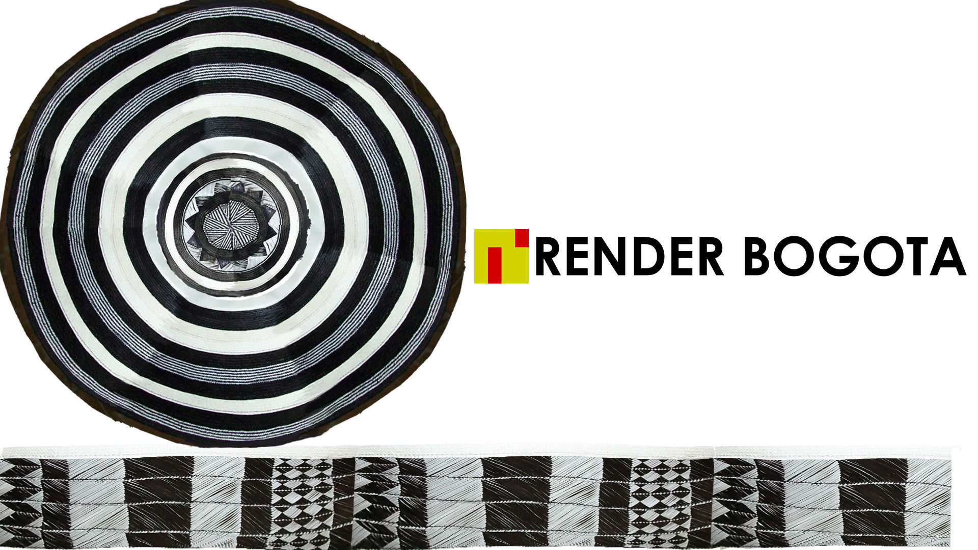 Traditional colombian vueltiao hat 3D model_17