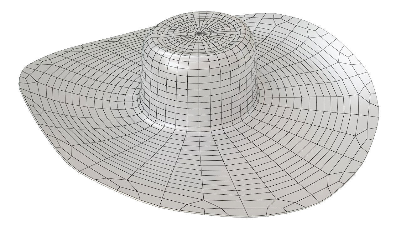 Traditional colombian vueltiao hat 3D model_8