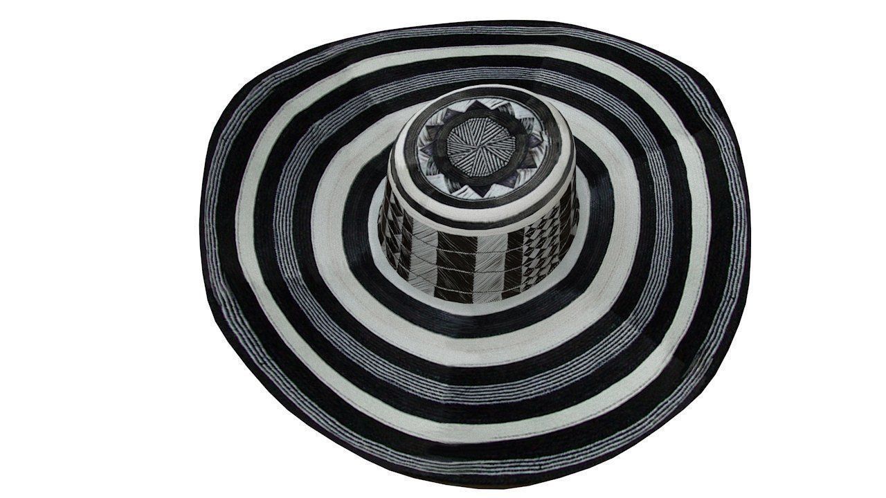 Traditional colombian vueltiao hat 3D model_3