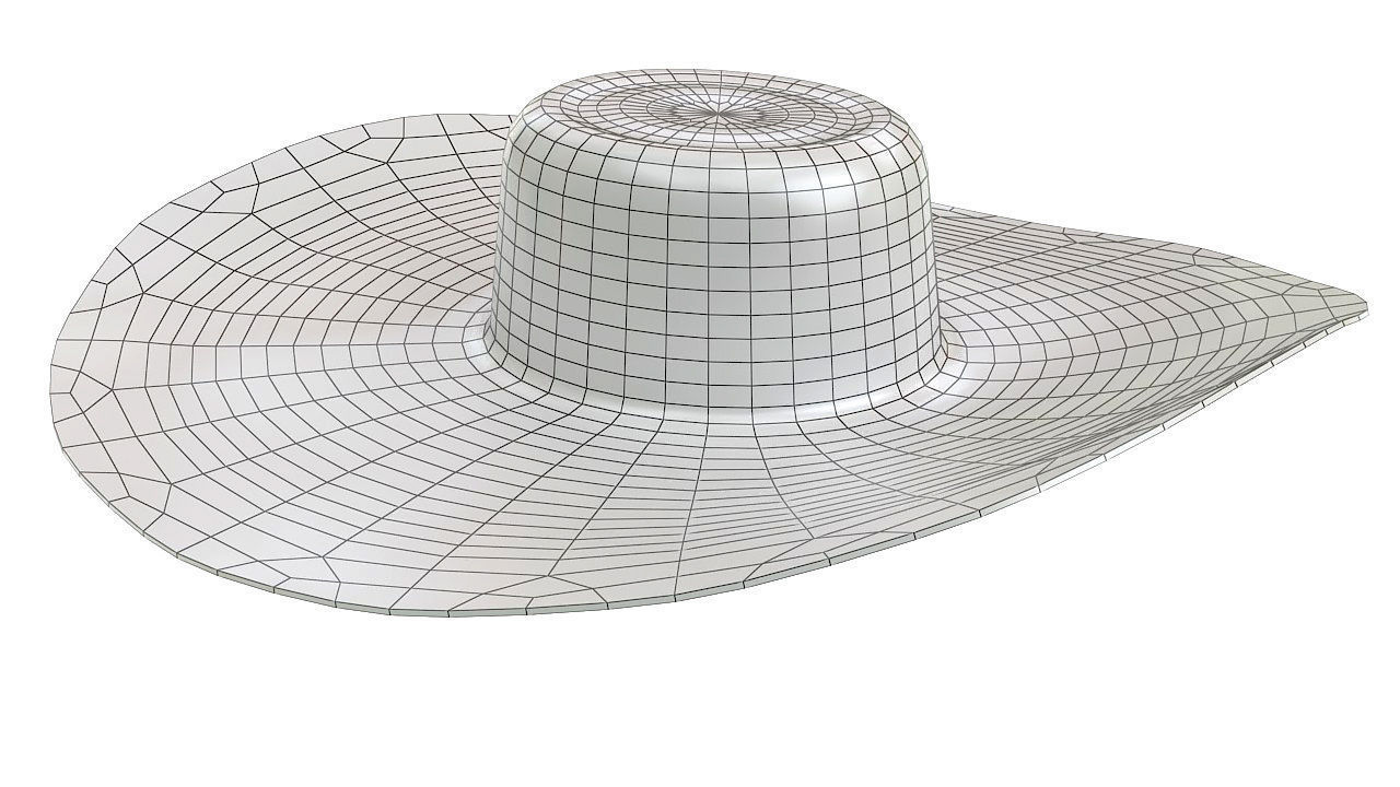 Traditional colombian vueltiao hat 3D model_9