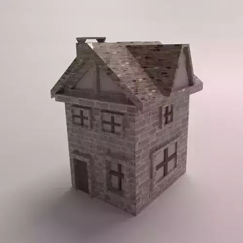 low poly house