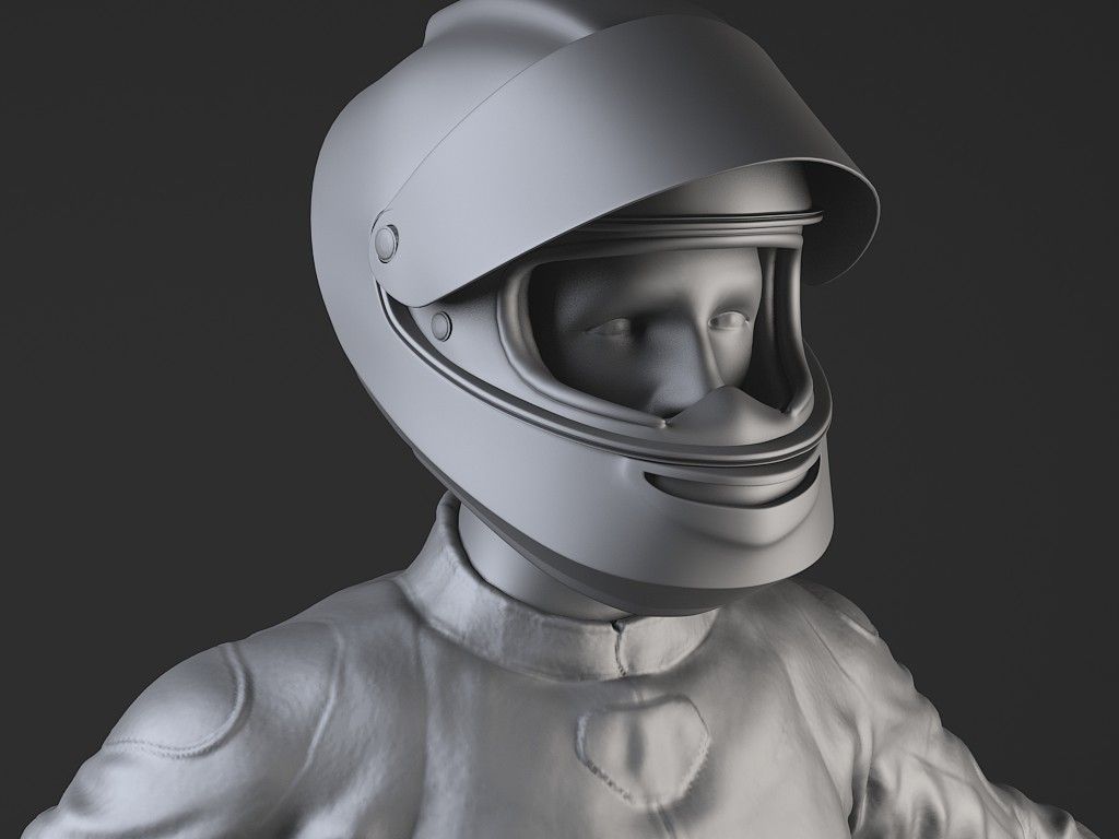 Motorcycle Rider - Rigged 3D model_13