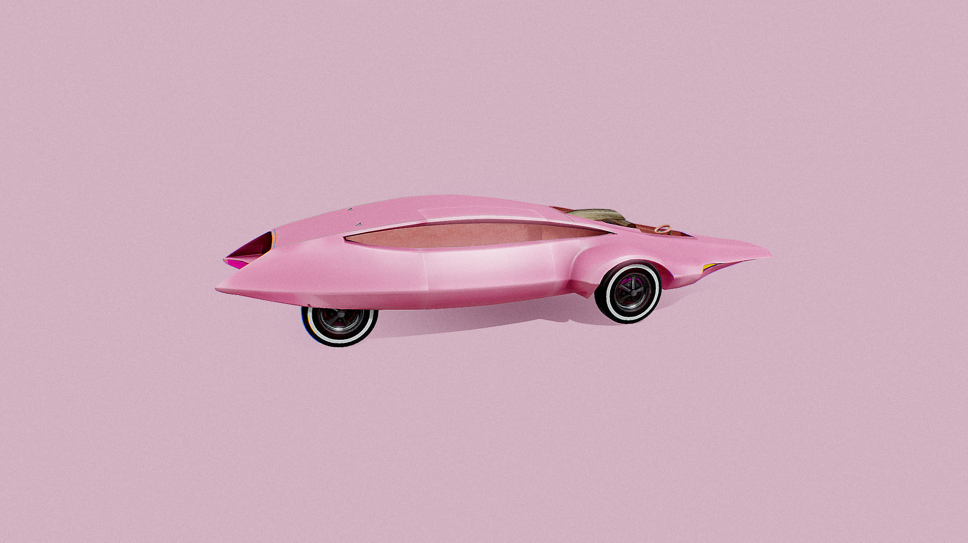 Pink Panther Car Low-poly 3D model_17