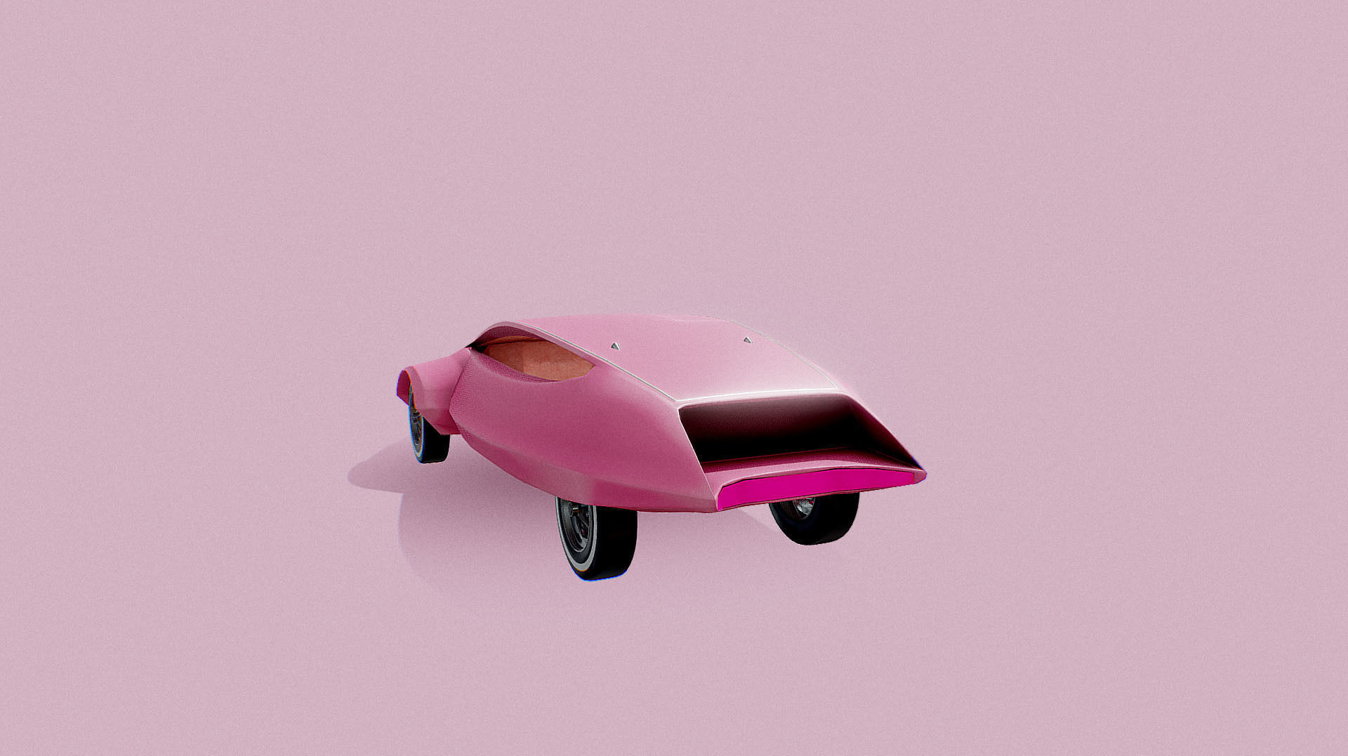Pink Panther Car Low-poly 3D model_15