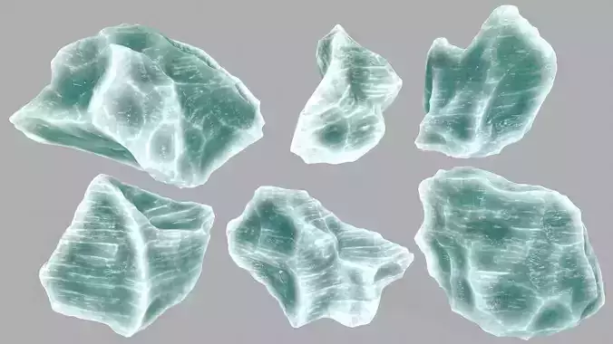 ice set piece of aquamarine