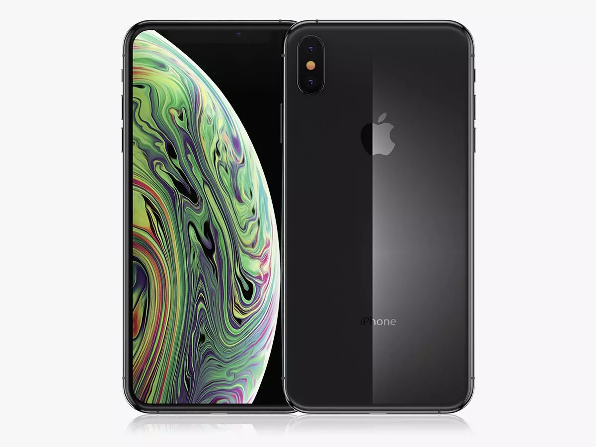iPhone XS Max Space Gray 3D model_0