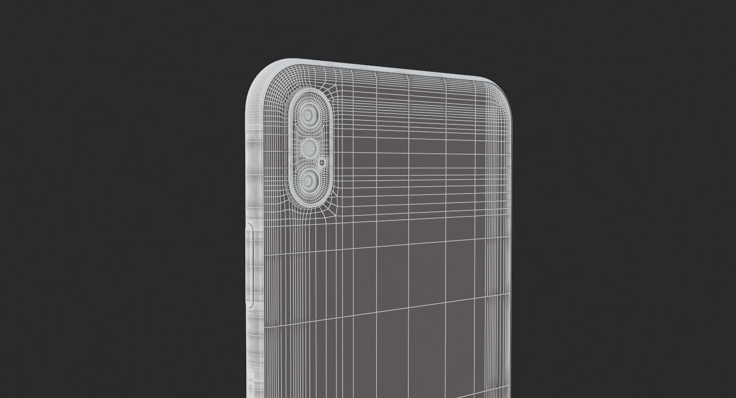 iPhone XS Max Space Gray 3D model_10