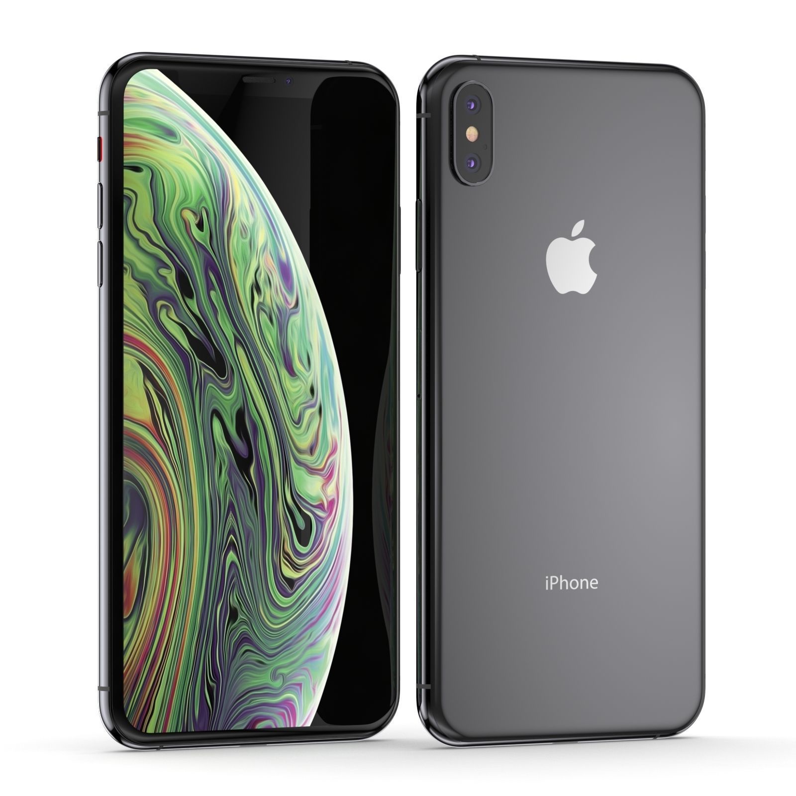 iPhone XS Max Space Gray 3D model_1